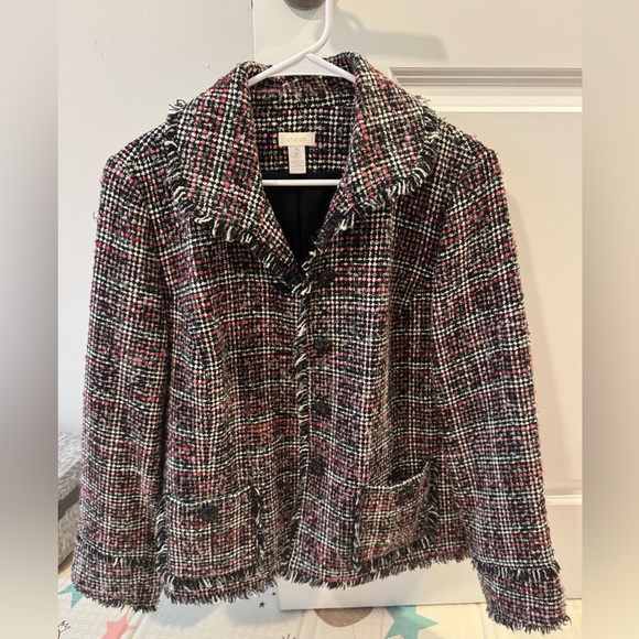 Chico's Black and Red Tweed Blazer - Picture 1 of 6